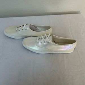 Keds Shimmering Iridescent Cream Sneakers
